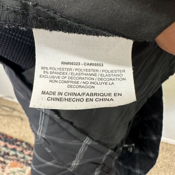 Nike Golf Black Plaid Flat Front Stretch Quick Dry Shorts 398615-010 Mens sz 38 - Picture 3 of 5